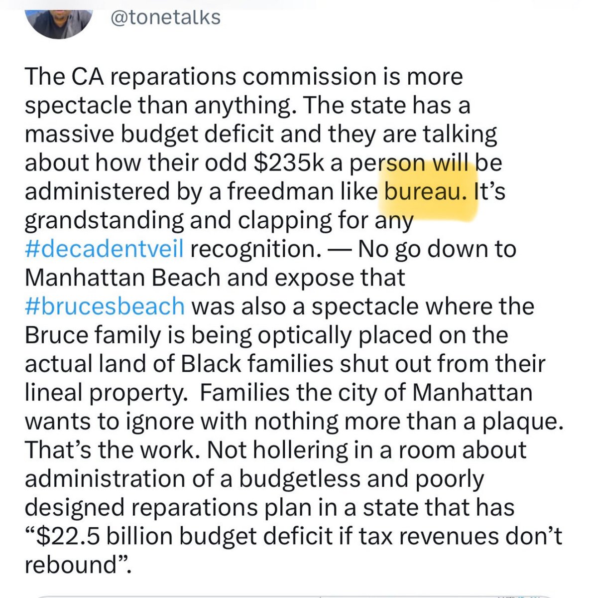 ReparationAlert's tweet photo. 💯@RealNyhiem you’re right. #ADOS trashed the idea of a state level agency during the task force. 

Maybe that’s why Antonio Moore has been mute about SB 518 since it passed. 

Him supporting it would be a complete contradiction. Don’t you agree Reggie? @ReggieFromBOS https://t.co/1X7fJCOmq9