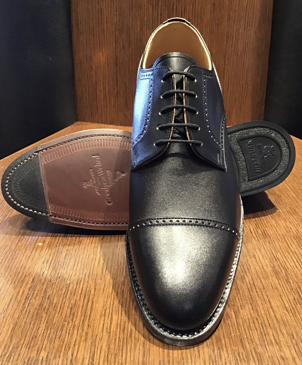 スコッチグレイン HG-9106ストレートチップ 内羽根 黒 25.5 スコッチ