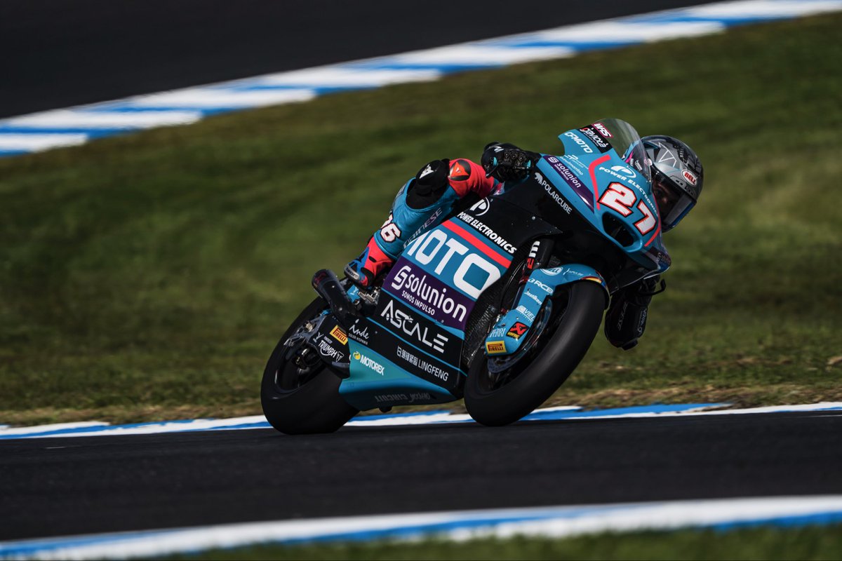 #AustralianGP #Moto2 Practice

🅿️3️⃣ David Alonso 1:30.535 (+0.228)
🔜 Q2 

🅿️2️⃣1️⃣ Dani Holgado 1:31.510 (+1.203)
🔜 Q1