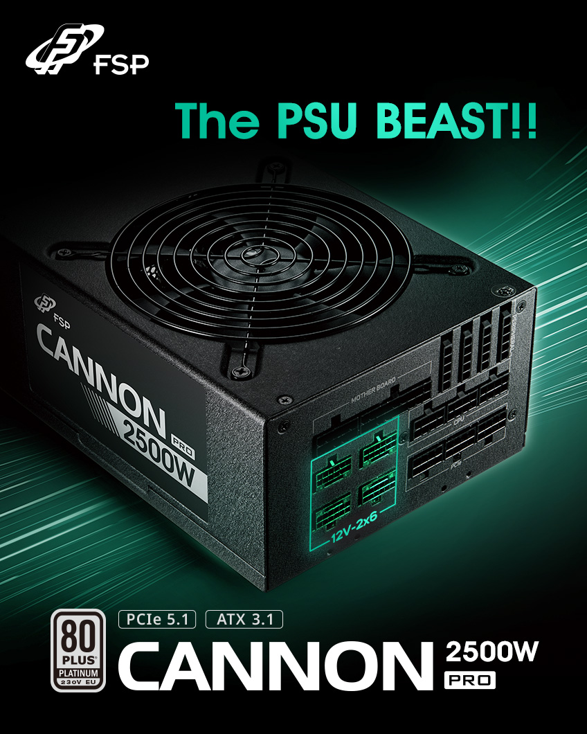 PowerNeverEnds's tweet photo. Finding AI PC /Workstation PSU?
Introducing CANNON PRO(ATX3.1) 2500W
☄️4 Native PCIe 12V-2x6 Beast
☄️80 PLUS® 230V EU platinum certified
☄️420V 105°C Japanese bulk capacitor
☄️Off-Wet, off-dust and off-stain conformal coating
#2500W Beast https://t.co/YkzZzVubPK
#PowerNeverEnds https://t.co/RZ6XzVlEjm