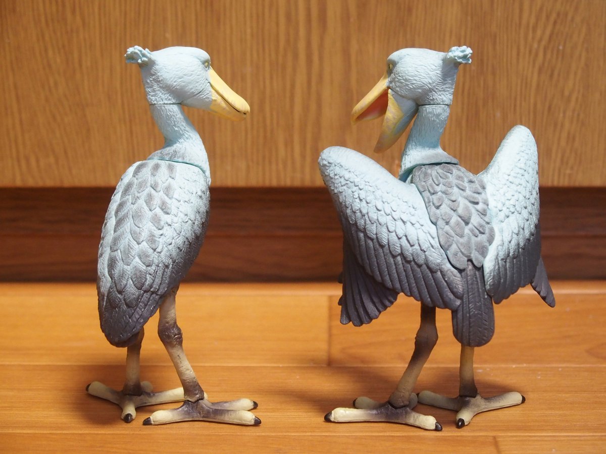 タカラトミーアーツ の「動かない鳥 ハシビロコウ」が地元ガチャ森に