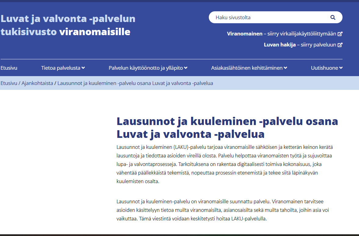 Lausunnot ja kuuleminen -palvelu tulossa käyttöön viranomaisille Luvat ja valvonta -palveluun💡Tutustu 👉luvatjavalvonta.fi/ajankohtaista/…