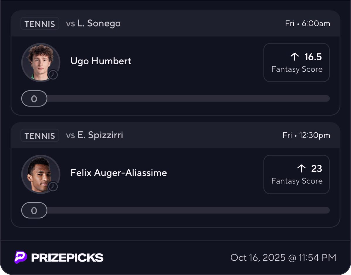 meshi π (@agent_meshi) on Twitter photo πΎ 3x
ATP Brussels π§πͺ x Stockholm πΈπͺ
π: prizepicks.onelink.me/gCQS/shareEntrβ¦
got hit with upsets first day smh
time to bounce back π«‘
β€οΈ if tailing.
when this cashes you join discord. link in bio.
#PrizePicks #GamblingX #PlayerProps #tennis #ATP #WTA #HardCourt #TennisPicks πΎ 3x
ATP Brussels π§πͺ x Stockholm πΈπͺ
π: prizepicks.onelink.me/gCQS/shareEntrβ¦
got hit with upsets first day smh
time to bounce back π«‘
β€οΈ if tailing.
when this cashes you join discord. link in bio.
#PrizePicks #GamblingX #PlayerProps #tennis #ATP #WTA #HardCourt #TennisPicks