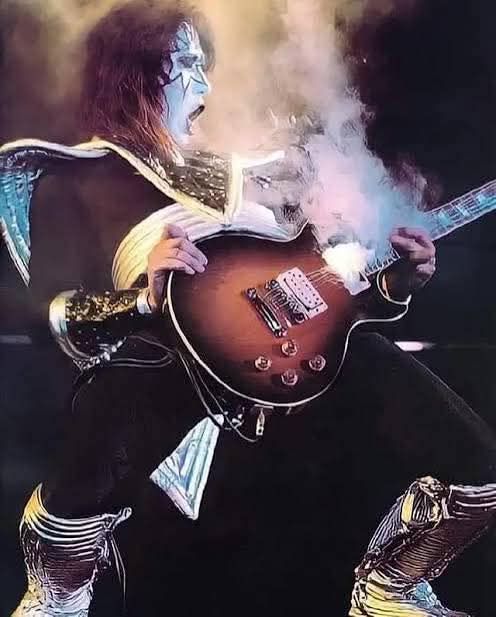 My first guitar hero I saw him 4 times with KISS &amp; 3 times solo. He's the first guitar player that made me want to play the guitar.  Those riffs &amp; solos by far the most talented KISS member,  Another piece of my youth ripped right out of me.  #RIPACE  #ACE