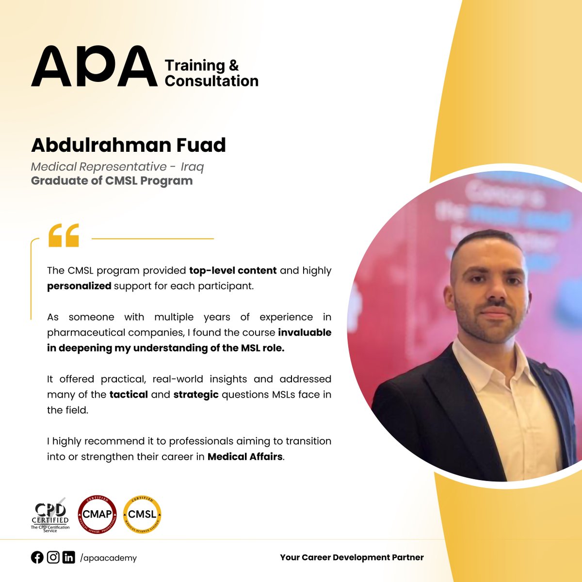 Academy Of Pharmaceutical Affairs (APA) tweet media