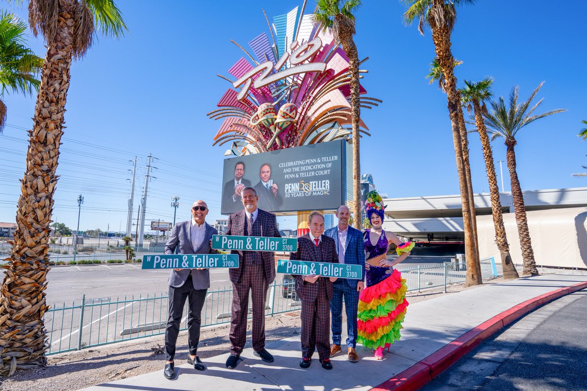 The corner of S. Valley View Boulevard and the former W. Viking Road is Penn &amp; Teller Court, honoring the performers’ 50th anniversary performing together on stage and their upcoming 25th anniversary at the resort. 

Read <a href="/InformerD1gital/">Informer Digital</a> 

informer.digital/legendary-magi…