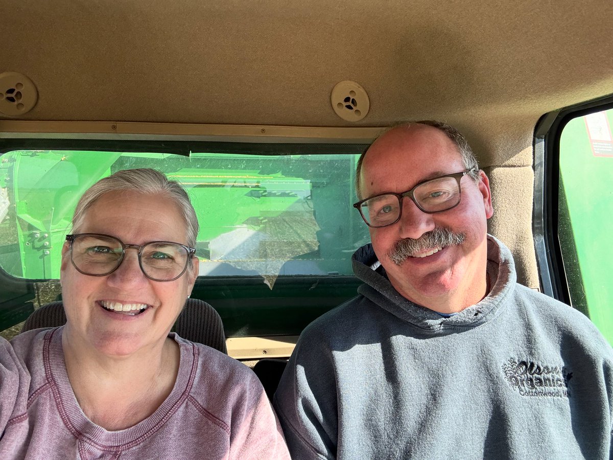 Day 24: It was so good to see a bit of sunshine today! We got the corn test plot harvested, which was a good feeling. It takes a lot of time and attention to detail, so we have one recording data while the other one drives. I happen to think it is much more fun that way!