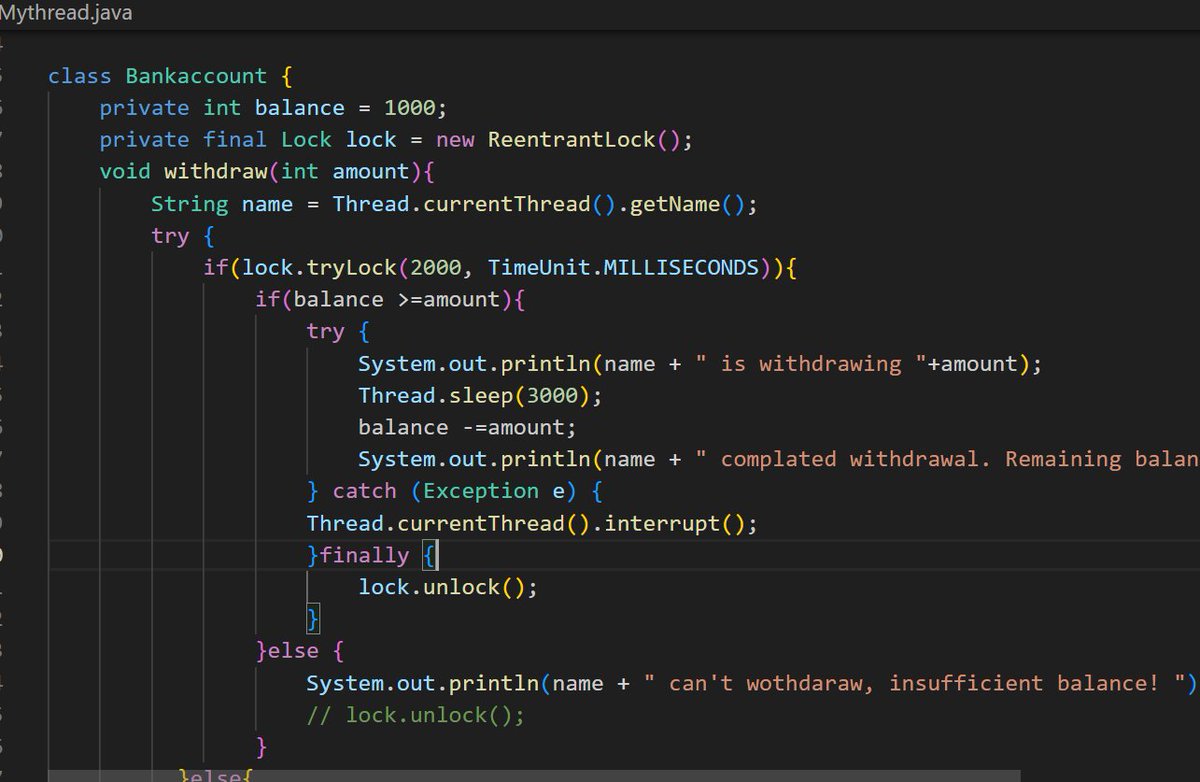 sonu2016841's tweet image. today&apos;s i exploring how locks are working in multithreading in java in depth .

we can say locks are the advance version of synchronization.

#Java #springbootmicroservice