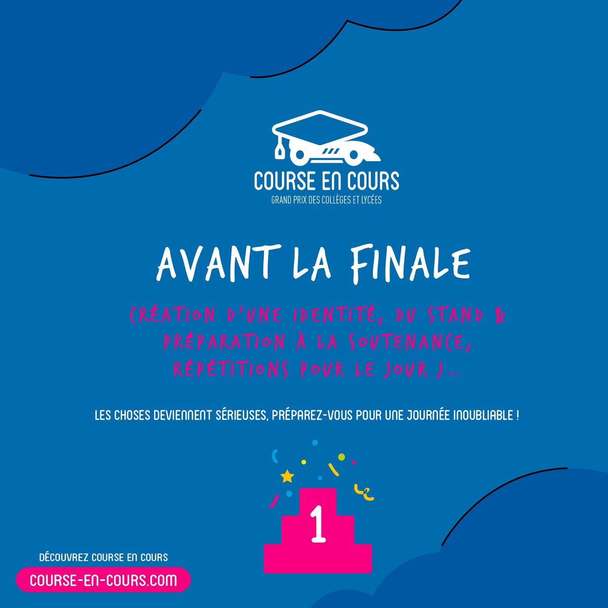 CourseEnCours's tweet image. 📆 Le calendrier #CourseEnCours 2025-2026 est en ligne ! 

Un outil pour accompagner les équipes jusqu’à la finale le jour J 🏁.

#20eEdition