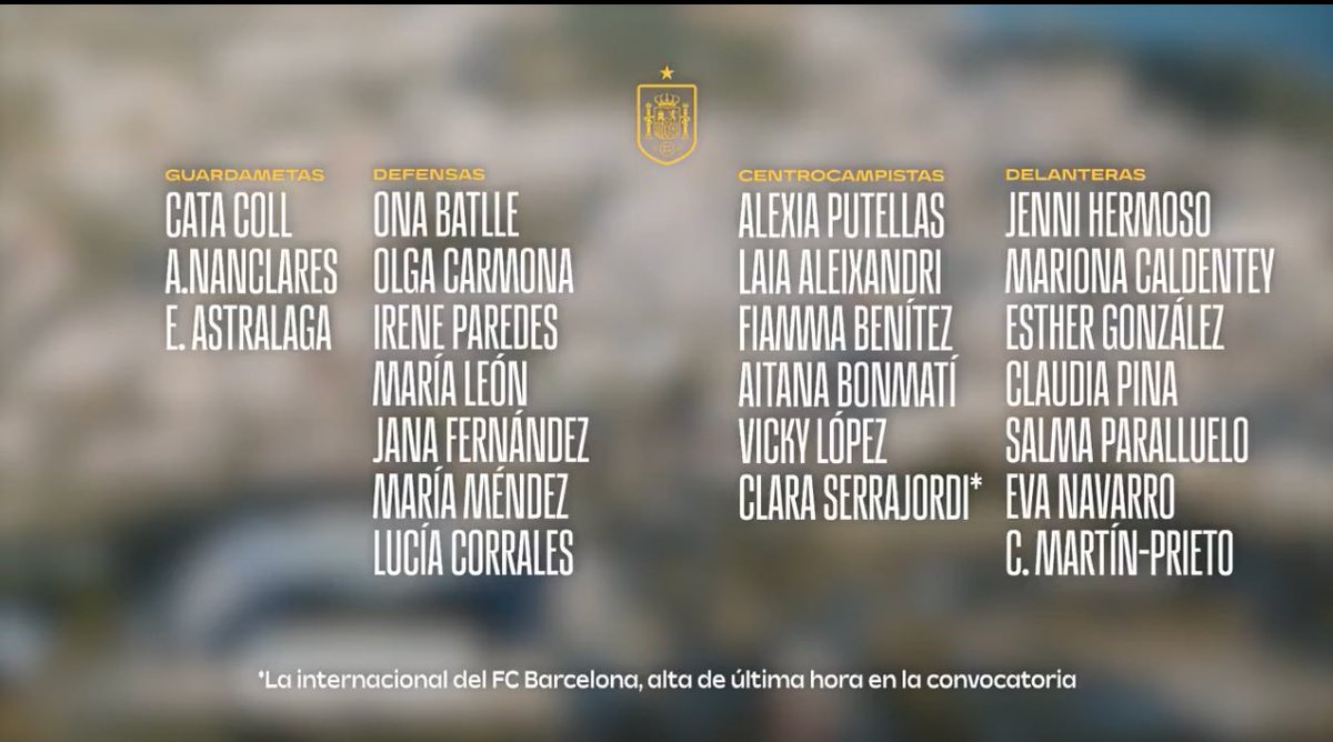 Mayca_Jimenez's tweet image. 🚨 Mapi León y Jenni Hermoso, en la primera lista de Sonia Bermúdez en la Selección.

➡️ La central del Barça era la única de ‘Las 15’ que no había vuelto desde julio de 2022.

➡️ La atacante del Tigres llevaba un año sin ir con la Selección.