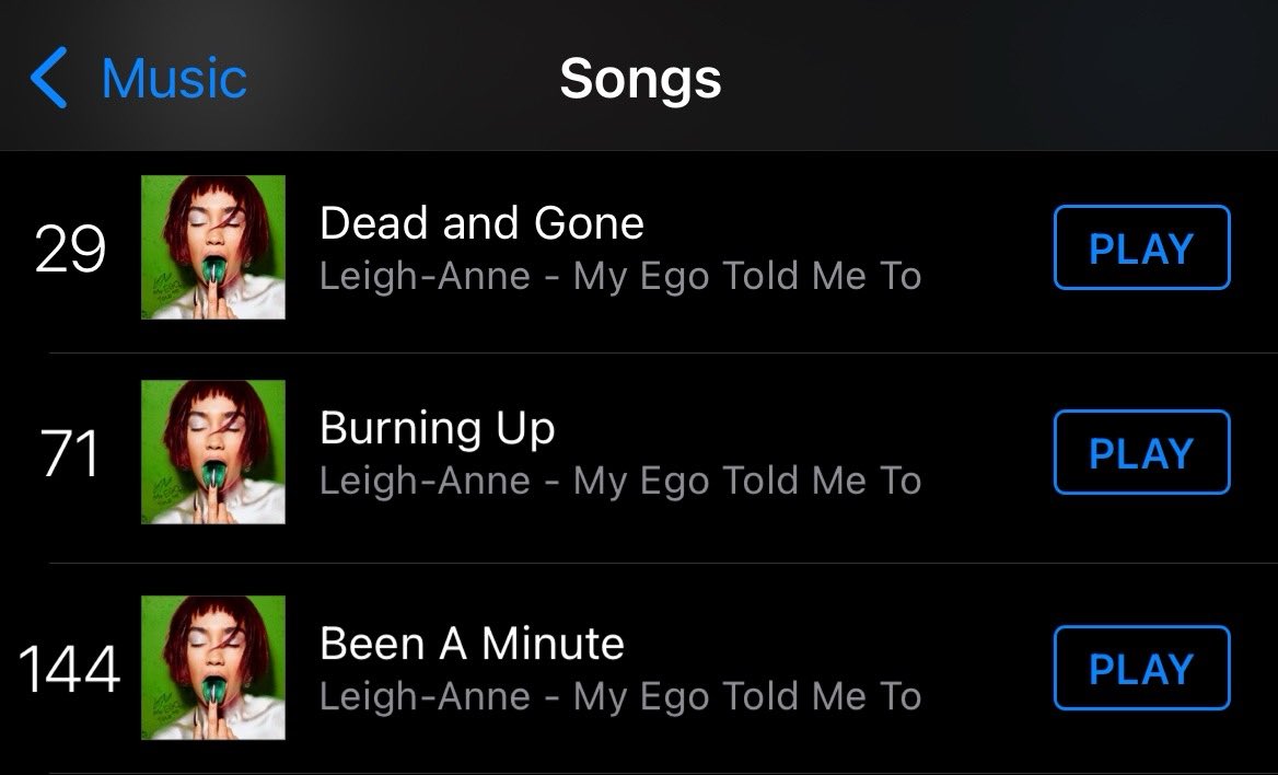 leigh-anne is currently charting 3 songs on itunes uk!