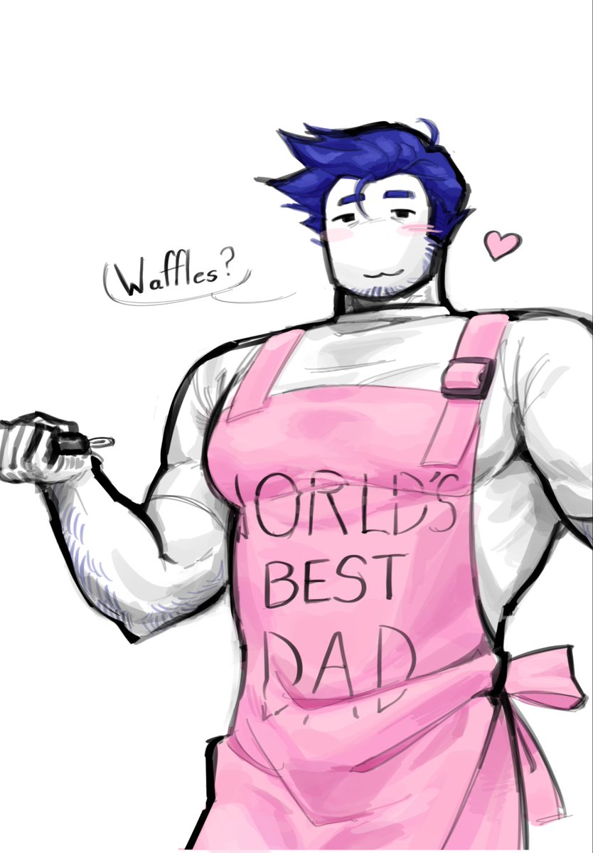 deeretaro's tweet image. i wanted to draw Guest in an apron