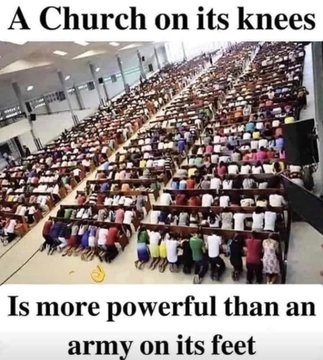 Most American Churches can go down on their knees for days, weeks and months. But it will be mostly for obtaining money and carnal power, not for growing into the Divine Nature revealed through Jesus Christ.