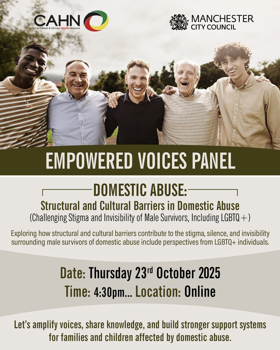 Healing starts with being seen. 

This Empowered Voices Panel shines a light on the experiences of male survivors of domestic abuse including those from LGBTQ+ communities and the barriers that have kept them in the shadows. 

Thursday, 23rd Oct 2025 | 4:30 PM | Online 

Every