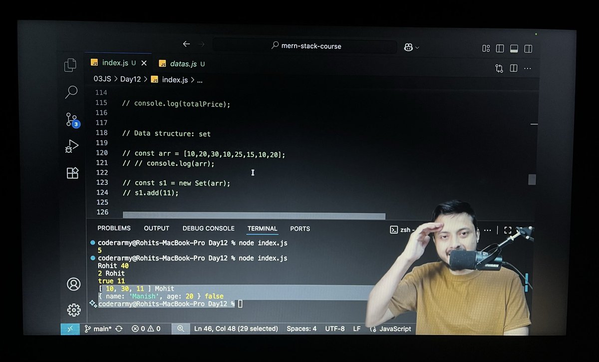 PriTamManna_18's tweet image. #Day27 of #DefenceChallenge🚀

📚Today’s Learning in JS: -&amp;gt;
✅ Map, filter, reduce, set.
✅ forEach, filter (internal working), map.
✅ D.S set, map.

#WebDevelopment #CoderArmy #JavaScript #LearnInPublic