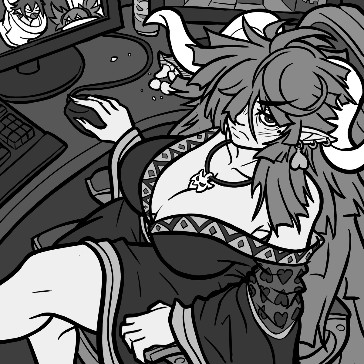 Shut-in Overlord Priere returns. Day 17 : Xeno version #Disgaeatober2025