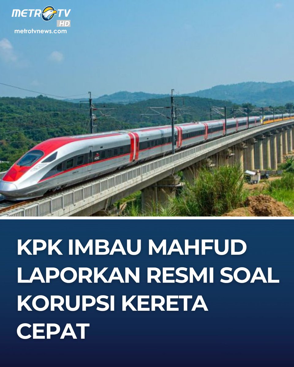 Komisi Pemberantasan Korupsi (KPK) merespons tuduhan eks Menkopolhukam Mahfud MD yang menyebut ada mark up anggaran proyek kereta cepat Jakarta-Bandung atau Whoosh. Lembaga antirasuah tersebut meminta agar informasi itu dilaporkan secara resmi.

"KPK mengimbau bagi masyarakat