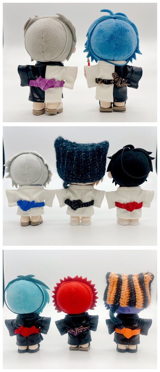 Lmn_ms's tweet photo. フクヤぬい✨12cm✨ぬい服
🤍🖤レザー着物🖤🤍1700円

襟と帯を揃えたコーデ❣️
冬も着れるレザーなのでカッコよく着物楽しんで欲しくて作りました〜✨
ストップ！牡丹海老さんのニットと合わせても可愛いので色で遊ぶ着物を楽しんでください✨
帯は今回ゴムの仕立てなので、他のぬいちゃんも着れます❣️ https://t.co/BErKtmMw2B