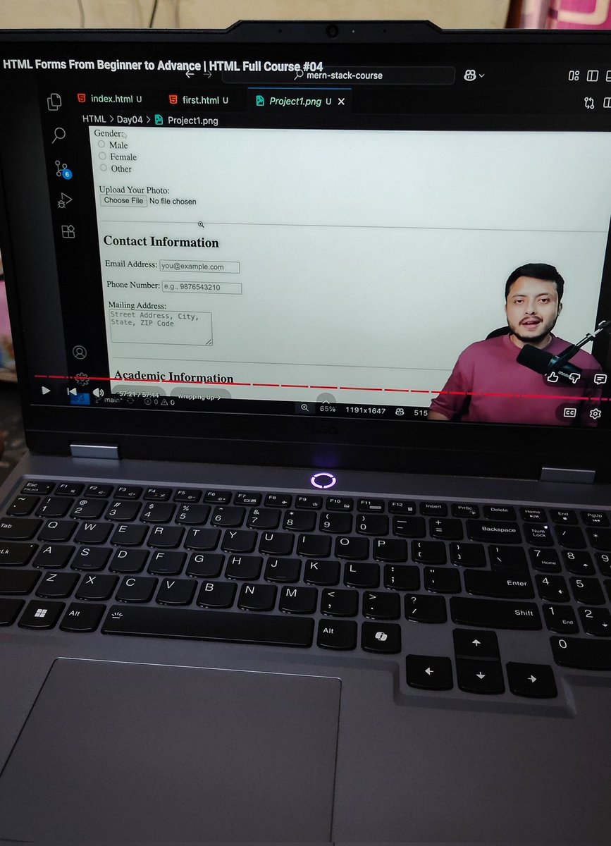Roshan7065's tweet image. Html forms lecture finished 🤗 really it is amazing lectures by @rohit_negi9 

Bhaiya y lecture pura chamak gya 😊

#WebDevelopment #rohitnegi
