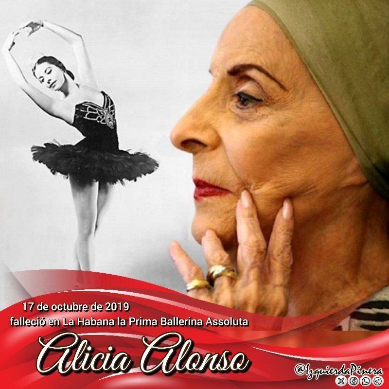 Hoy tus zapatillas 🩰 descansan, pero tu espíritu danza en cada ensayo, en cada función. Alicia Alonso, tu luz sigue guiando a quienes creen que con pasión se puede tocar el cielo. Eterna en nuestro recuerdo.
#IzquierdaPinera