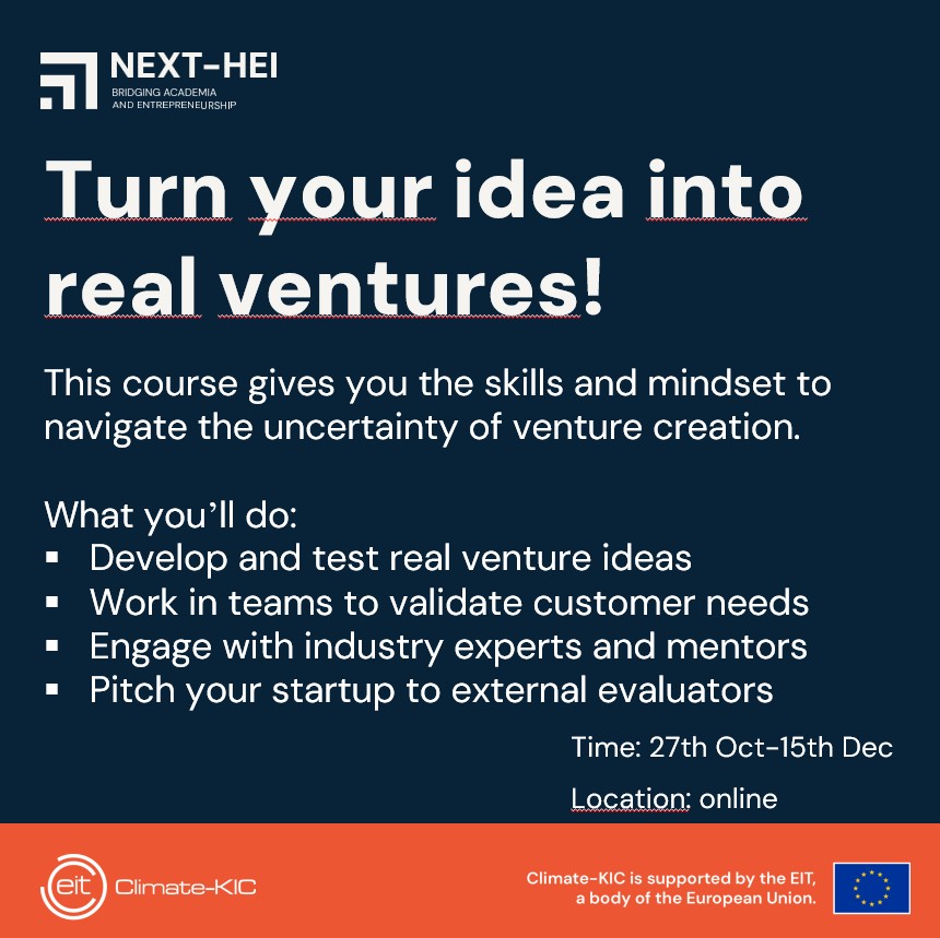 🚀Turn your ideas into real ventures!
Are you ready to build your own startup from the ground up?
Join the Venture Building Course, where you’ll go from spotting opportunities to launching a viable venture: docs.google.com/forms/d/e/1FAI…