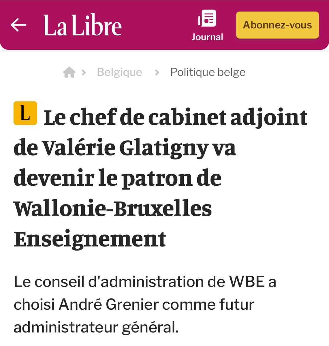 Au MR : mauvaise gouvernance, la médiocrité en +

Nomination purement politique avec le jury (dont membre du privé) estimant que le candidat n’a ni la stature ni le leadership nécessaire

Je ne ferais pas ce commentaire si l’avenir de 210.000 enfants n’était en jeu