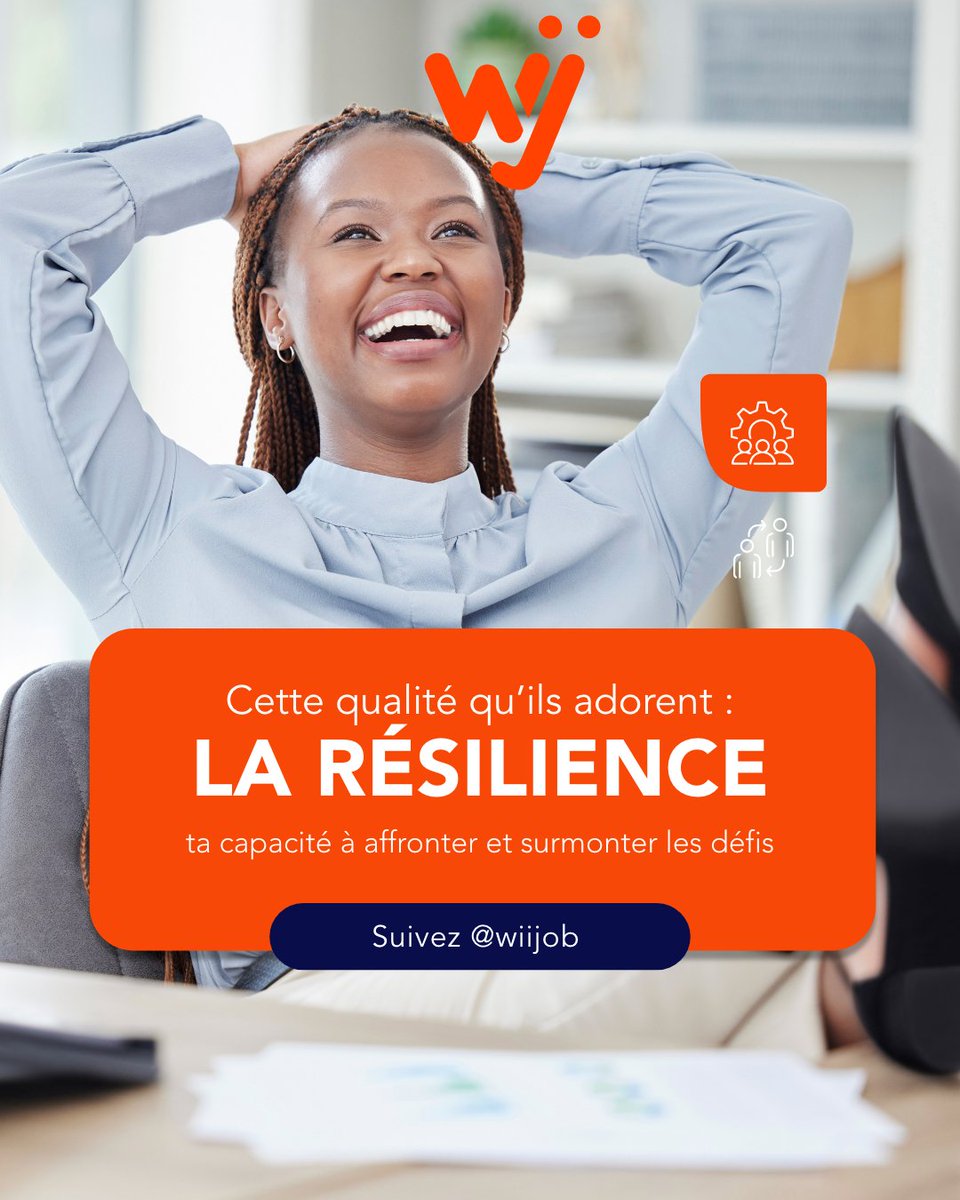 💡 Cette qualité qu'ils adorent chez les candidats : la résilience.

Maîtriser cette soft skill te donne un avantage concret face aux recruteurs. Prêt à devenir la personne capable de relever tous les défis ?

#wiijob #SoftSkills #Résilience #Carrière #RH #recrutement