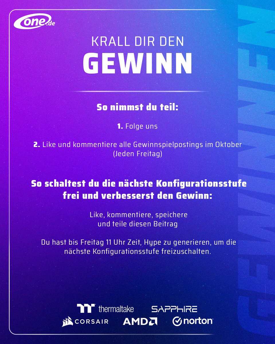 onecomputer's tweet image. ONEtober Gewinnspiel!!!💙
Wir konfigurieren jeden Oktober deinen Gewinn. 😉

Um teilnehmen zu können, musst du uns folgen, alle Gewinnspielpostings liken und kommentieren. 

Likes/shares/kommentare/neue Follower erhöhen die Hypestufe!
💙

#ONEtober #Gewinnspiel #Win
