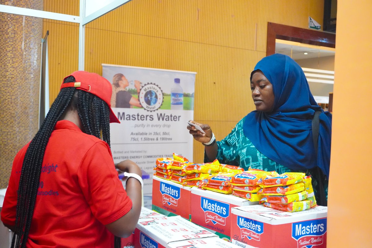 MastersNoodles's tweet photo. Final day, same unbeatable flavor! 
Masters Instant Noodles is wrapping up Day 3 at the MAN Exhibition with smiles, good vibes, and pure Nigerian pride. 🍜

#MastersInstantNoodles #FlavorYouLove #madeinnigeriabrands #manexhibition2025 https://t.co/Qw0IsEQvyk