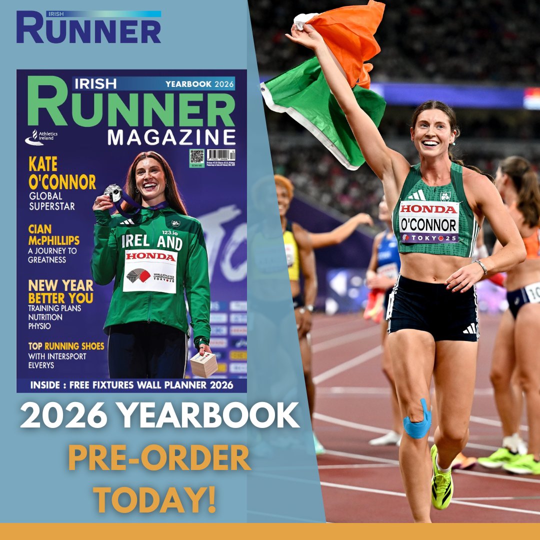 𝐏𝐑𝐄-𝐎𝐑𝐃𝐄𝐑 𝐘𝐄𝐀𝐑𝐁𝐎𝐎𝐊 𝐓𝐎𝐃𝐀𝐘!🤩

We're delighted to reveal this year's front cover of the Irish Runner Magazine Yearbook, featuring no other than World medalist Kate O'Connor🙌

Pre-order your copy from today👇
tinyurl.com/442ndrs2

#IrishRunnerMagazine