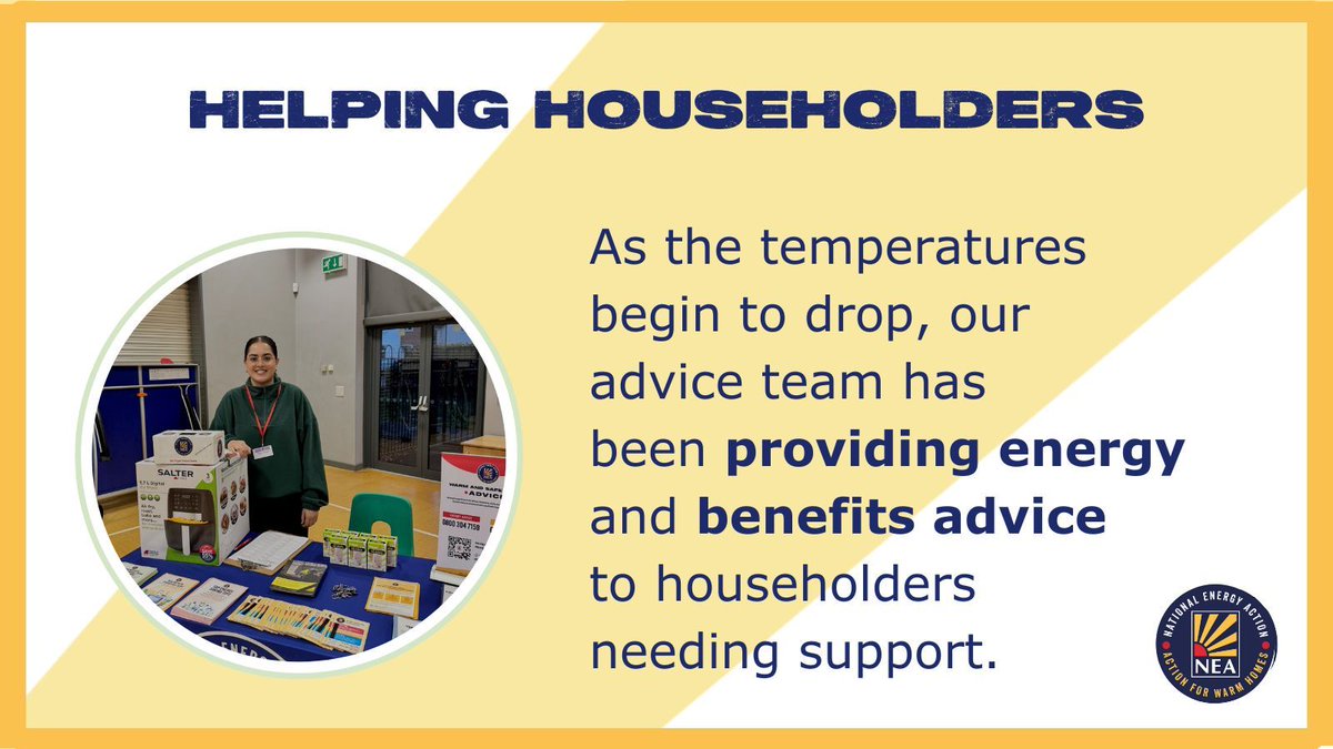 NEA_UKCharity's tweet image. Three things we did this week 🚨

We encouraged the government to fix failed retrofit projects, held three of our #FuelPoverty Forums and attended many events to deliver energy and benefits advice.