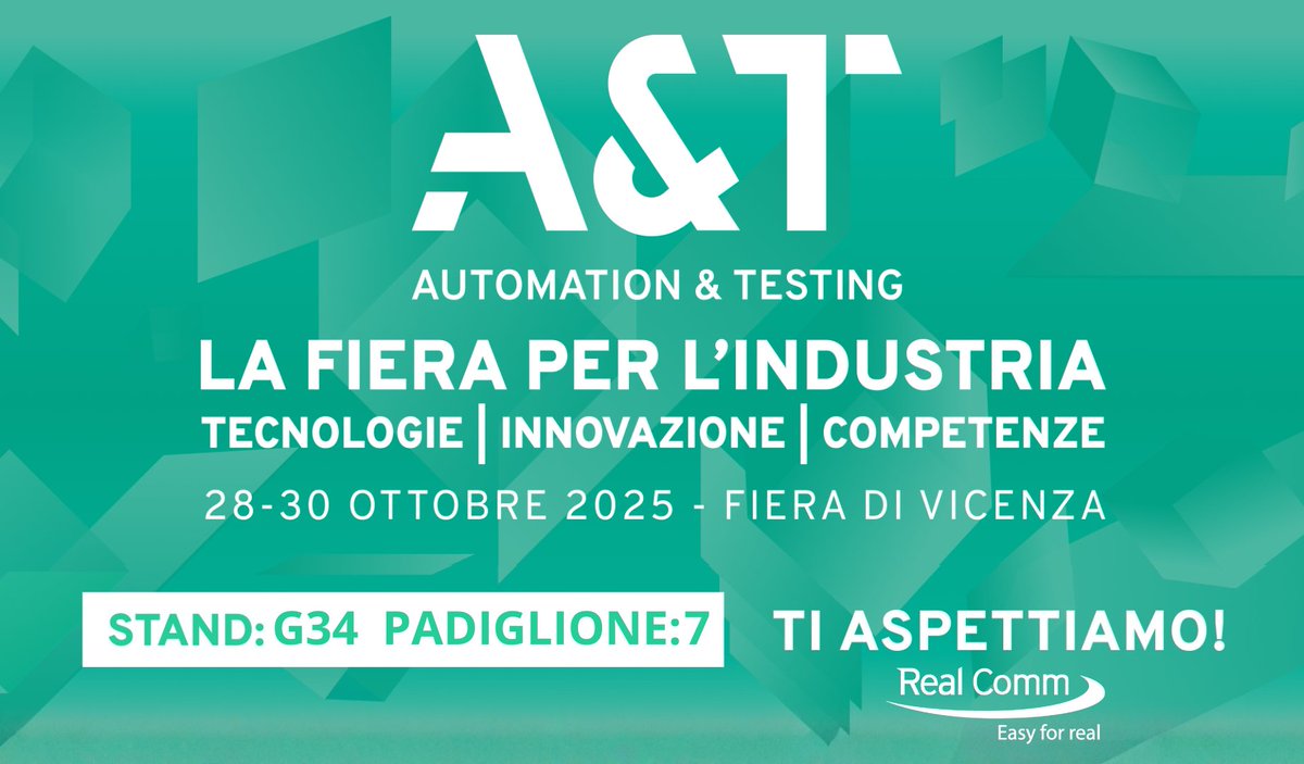 real_comm's tweet photo. Ti aspettiamo ad A&amp;T Vicenza per mostrarti come HyperPLANT® sta trasformando il modo in cui le aziende producono, pianificano e migliorano le proprie performance. Padiglione 7, Stand G34! Scarica il tuo biglietto gratuito: https://t.co/G4rL491LFL https://t.co/erQRqRpTDj