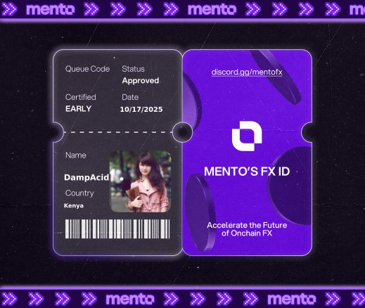 Hung5962401's tweet photo. I’m now verified early to the global onchain FX layer, with my Mento FX ID.

The future of money runs here w/ @MentoLabs

fx/acc 

https://t.co/XTaFUofrQK https://t.co/oNJ3qWYwAo