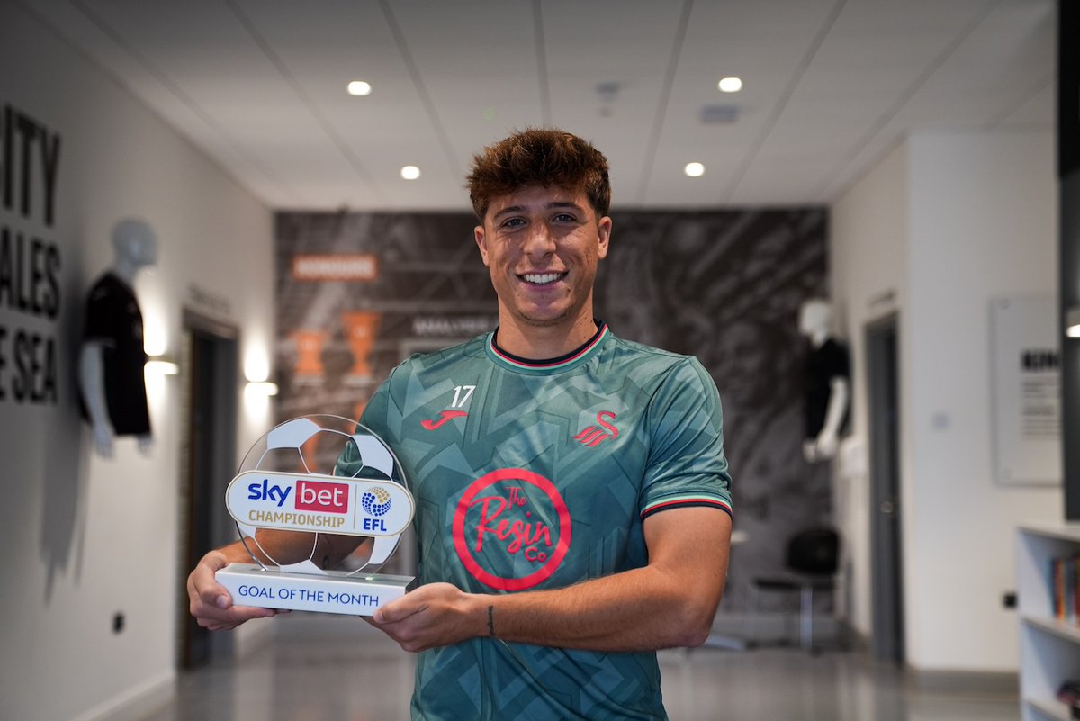 Goncalo Franco's strike against Blackburn Rovers has won the EFL's Championship Goal of the Month for September #Swans