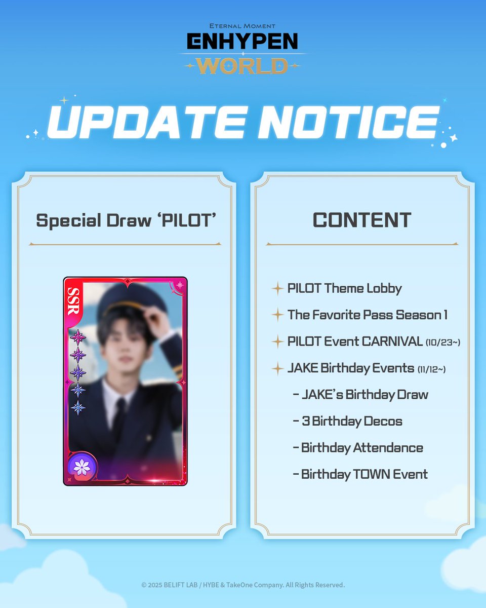 🛫 Update Notice The very first update has arrived on ENHYPEN