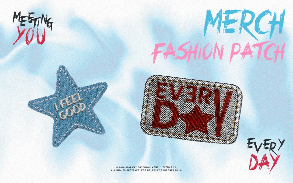 ㅤ
STARWAY ENTERTAINMENT

𝐄𝐕𝐄𝐑𝐘𝐃☆𝐘
DEBUT EP: 𝘔𝘦𝘦𝘵𝘪𝘯𝘨 𝘠𝘰𝘶 
OFFICIAL MERCHANDISE 

17.10.25
ㅤ
Out now on all platforms!! 
👉🏻 [ RT to purchase ]
ㅤ