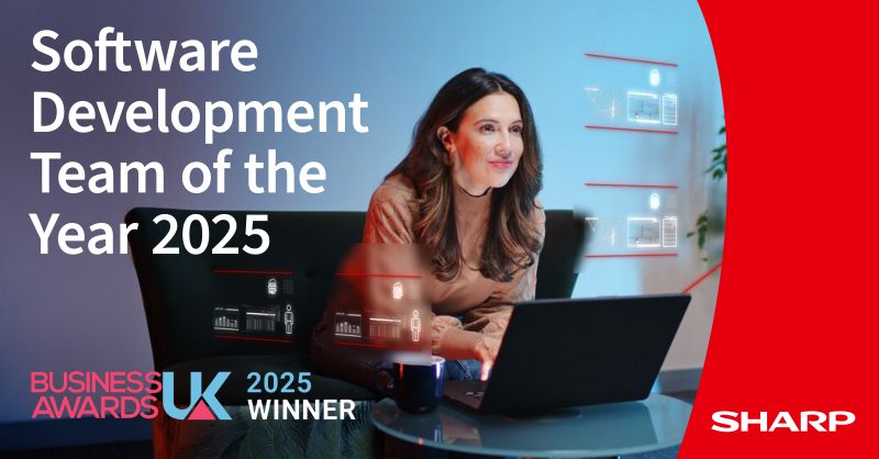 Sharp_Europe's tweet image. 🎉Good News Friday!
Sharp has been named Software Development Team of the Year! 🏆
👏 Proud of the team behind this success.
Find out more here: okt.to/U4zC2O
#GoodNewsFriday #SoftwareDevelopment #Innovation #SharpSolutions #CloudPrint #AwardWinningTeam
