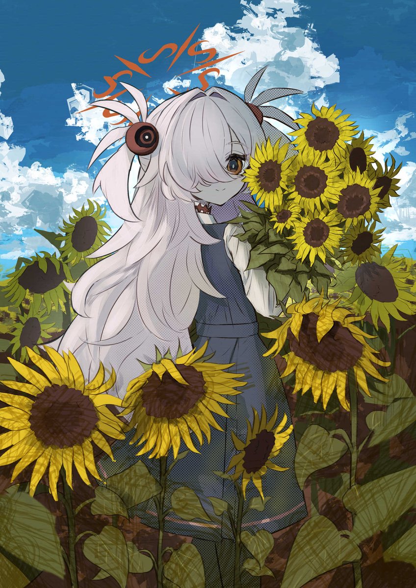 ひまわりとカノエ 
#ブルアカ #ブルーアーカイブ #BlueAchieve