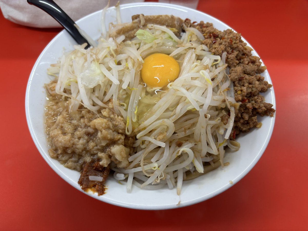 gi_0403's tweet photo. 立川マシマシ上尾店　汁なし麺

本日はただの汁なし麺😋

#麺好き https://t.co/zwbhKFL2Pd