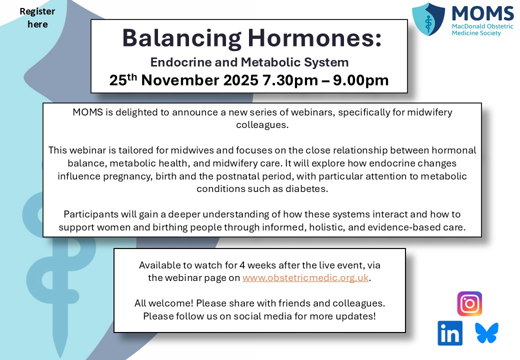MacDonald Obstetric Medicine Society (MOMS) tweet media