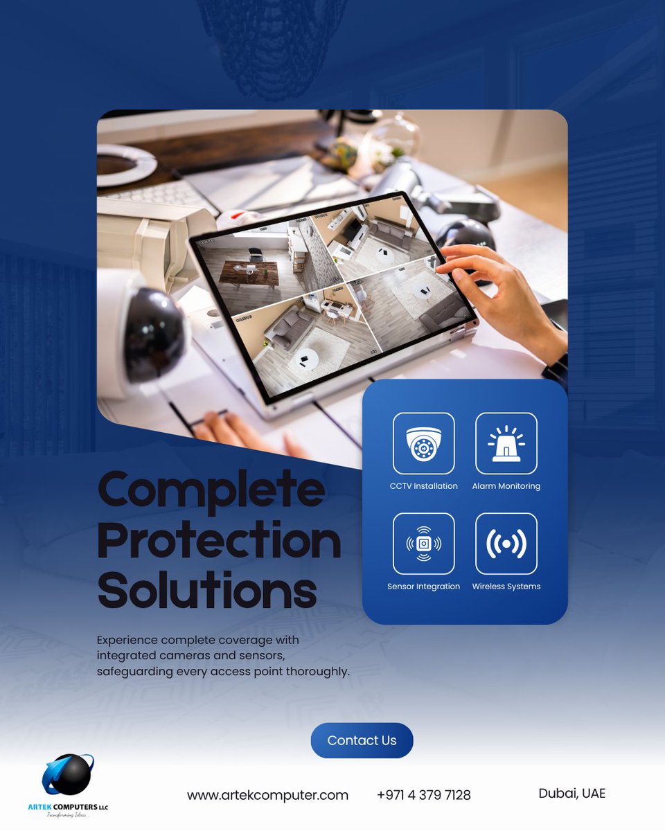 Artekcomputers's tweet image. Stay Protected 24/7 with Smart Surveillance Solutions.

Keep your property secure and your mind at ease! Our expert team delivers smart, reliable surveillance and monitoring systems. so you’re protected anytime, anywhere.

#SecuritySolutions #CCTVInstallation #AlarmMonitoring