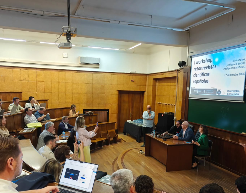 Erphrevista's tweet photo. I Workshop Retos Revistas Científicas Españolas. 

Erph participa como asistente y agradece a la @EditorialUGR, @CanalUGR  y @unelibros la realización de esta jornada! https://t.co/WNvkJoUHsO