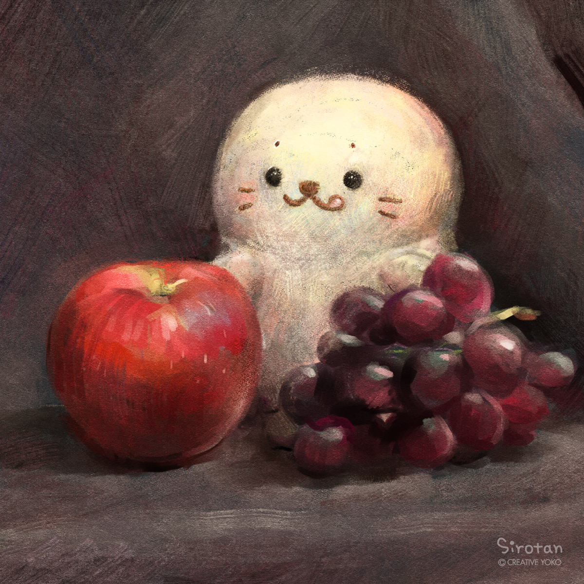sirotan_fun's tweet photo. みんなは『芸術の秋』楽しんでる？
絵を描いたり、鑑賞したり…心が豊かになるよね♪

(=・ω・=)「この絵に描かれてるのは～…ぼく！？」

#しろたん秋イラストシリーズ #芸術の秋 #しろたん https://t.co/5DfG1Siy7v