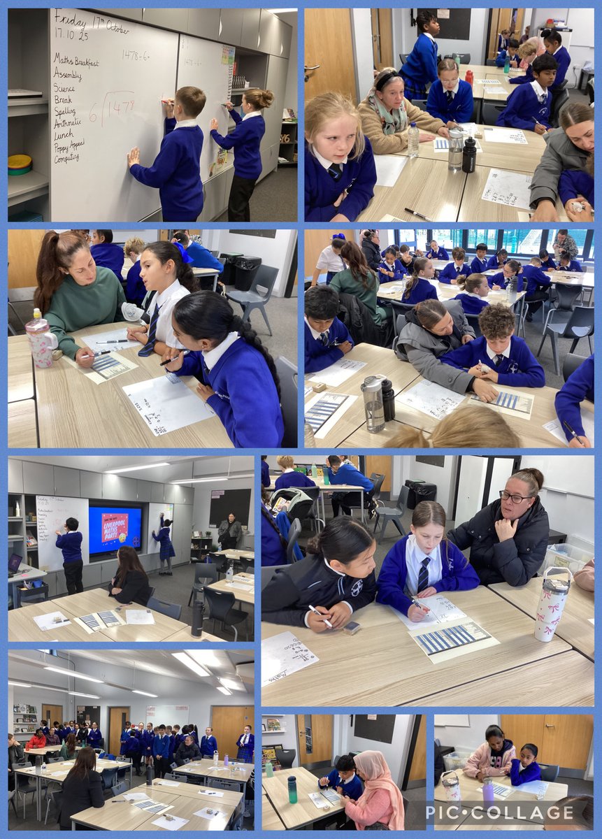 StCuthbertsPri's tweet image. Y6 had a wonderful morning with our families at our maths breakfast. We showcased our knowledge of short division and applied some real life maths skills. “Mathematics gives us the hope that every problem has a solution” 💙 #StCuthbertsMaths #LiverpoolMathsParty @llpartnership