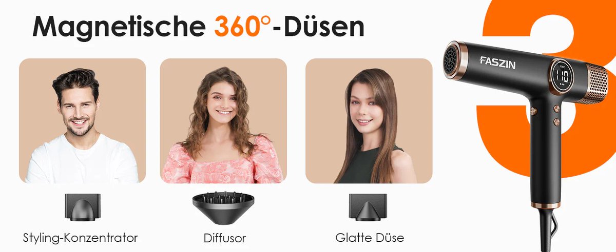 Faszin_official's tweet image. Experience faster drying with our 50 m/s powerful airflow hair dryer! Lightweight at just 330 g and equipped with 200 million ions for a shiny finish. Ideal for all hair types with 12 drying modes.

faszin.com/products/faszi…

#HaircareEssentials #QuickDrying