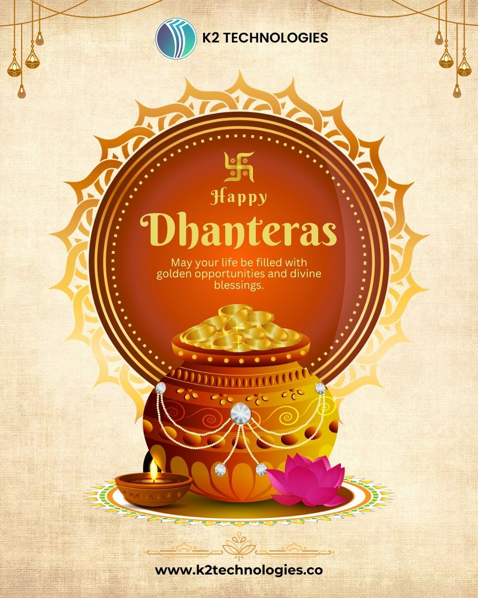 k2technologies_'s tweet photo. Wishing you all a sparkling and prosperous Dhanteras! 💰
May your business shine with success, your home be filled with happiness, and your life overflow with golden opportunities. 🌟
– Team K2 Technologies 💻#HappyDhanteras #Dhanteras2025 #FestivalOfProsperity #K2Technologies https://t.co/P3XTttyVw5