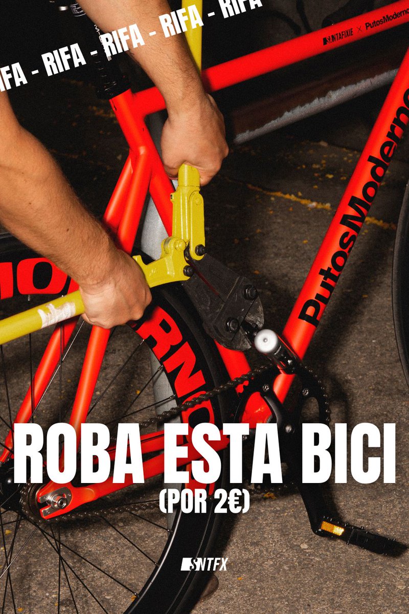 Hace 3 años diseñamos con PutosModernos 10 SNTFX Raval, pero os mentimos: había 11. 

La nº11 ha presidido nuestra oficina este tiempo pero ya quiere rodar, así que la sorteamos en una rifa a 2€ el boleto, que si te toca es como robarla.

🌐 tinyurl.com/289lng37