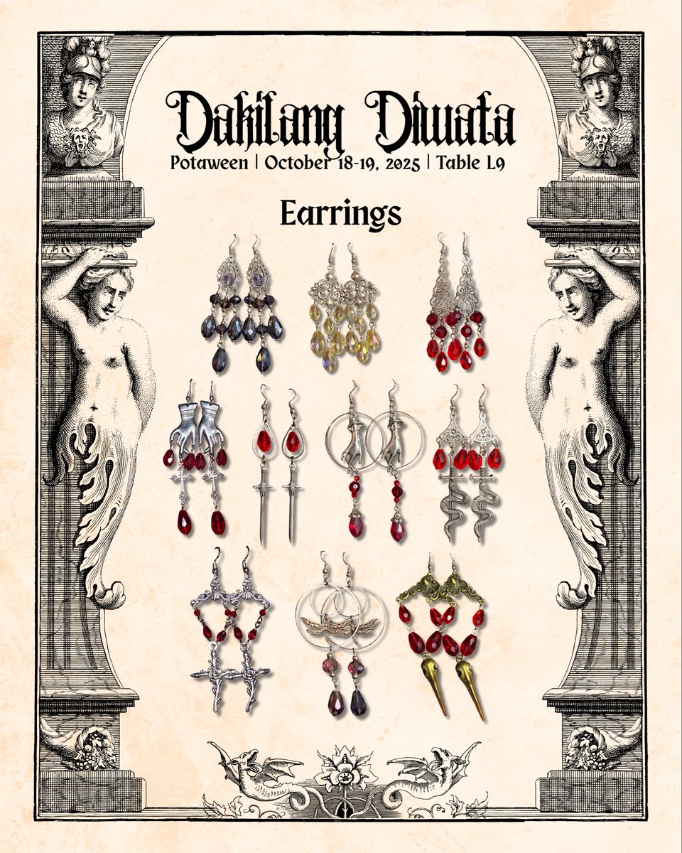Hello, everyone! Dropping my catalogue for POTAWEEN 2025!! 

I also have a vampire themed stamp rally that I hosted which I'm linking below!! (^v--v^)

My replies/dms are open for reservations :3 Please note that my necklaces are one of one so once they are gone, they are gone!