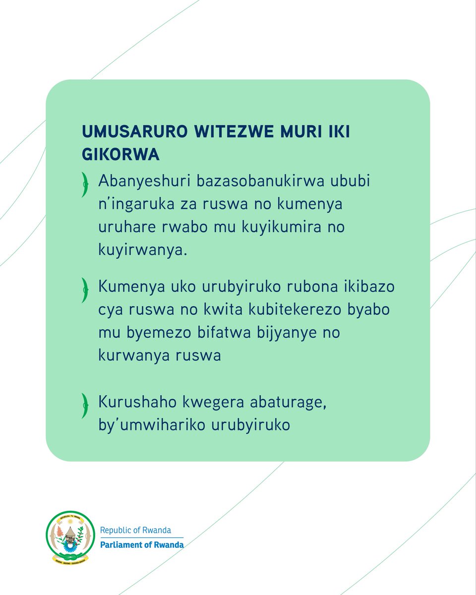 Abadepite n’Abasenateri bari gutanga ibiganiro ku kurwanya ruswa muri kaminuza n’amashuri makuru. Menya imiterere y’iki gikorwa.