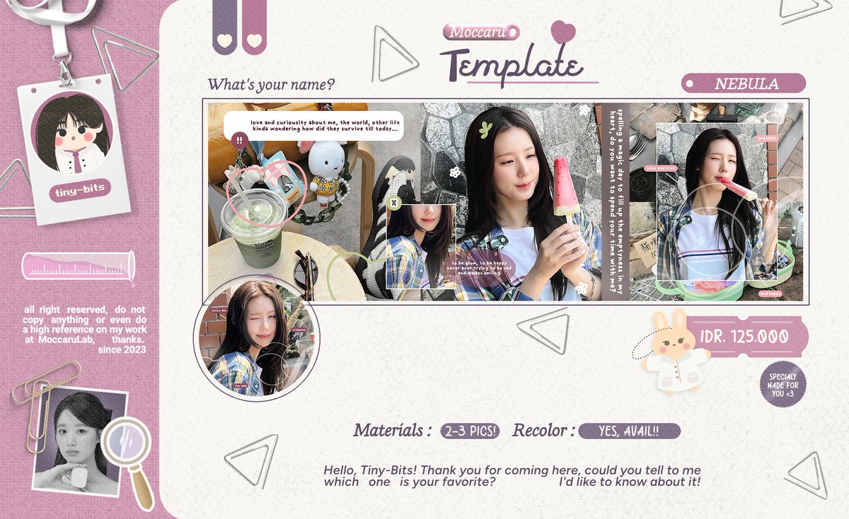 MoccaruLab's tweet image. RT will be very appreciated! ♡
Selamat sore teman-teman! Karena aku lagi BU banget, aku memutuskan buat jual semua katalog regular aku as template (ada 10). Untuk harga sudah tertera di pict nya, dan TnC nya silahkan cek dibawah yaa💖 #zonauang #zonaba